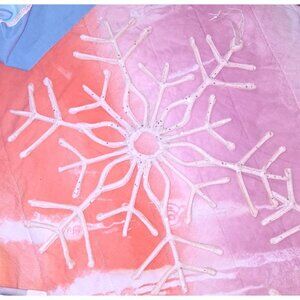 Mcm HUGE 2 18" White Glitter Snowflake Hanging Holiday Decorations Sturdy